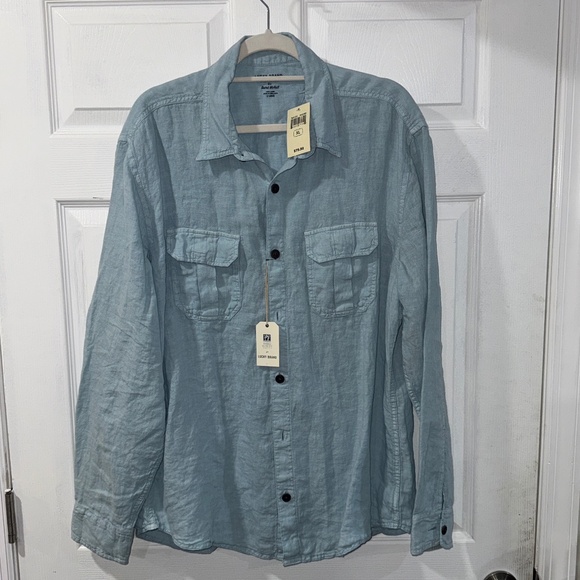 Lucky Brand 100% Irish Linen Long Sleeve Button Dow Shirt - XL - NWT - Picture 1 of 6